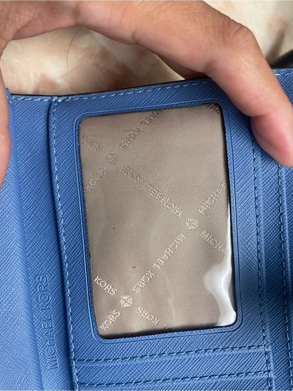 MICHAEL Michael Kors French Blue Jet Set Travel Double Zip Wristlet - Picture 7 of 8